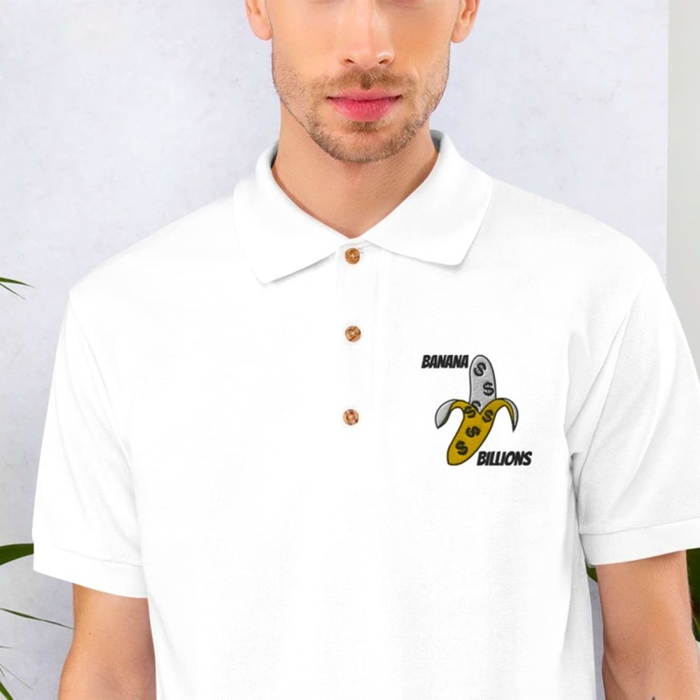 Embroidered "Filthy Rich Banana" Polo Shirt (Mens)